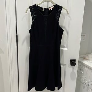 Rebecca Taylor fit and flare dress with lace detail.
